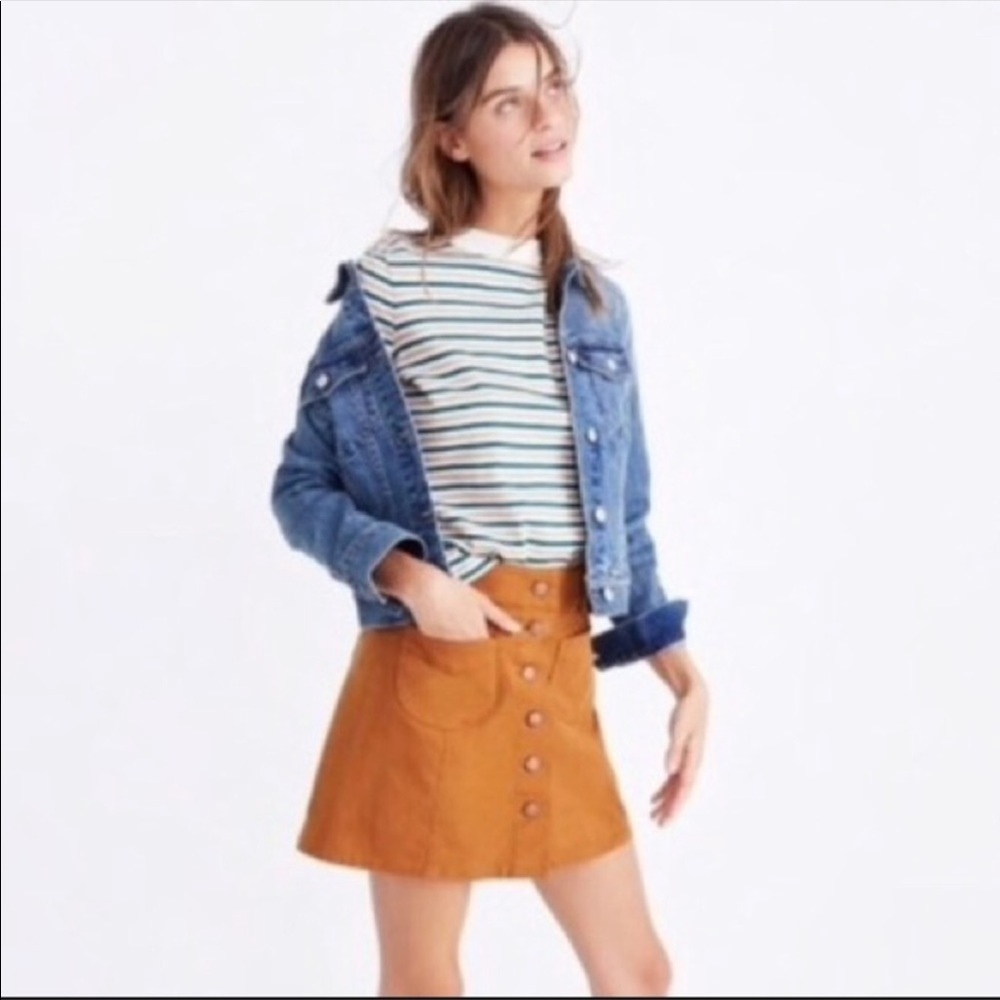 Madewell Button down skirt